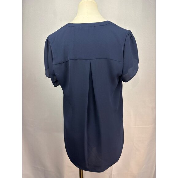 Les Serein Womens V-Neck Short Sleeve Blouse Small - Picture 3 of 5